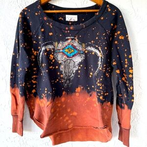 Denim & Supply Ralph Lauren Upcycled Bull Skull Sweatshirt
